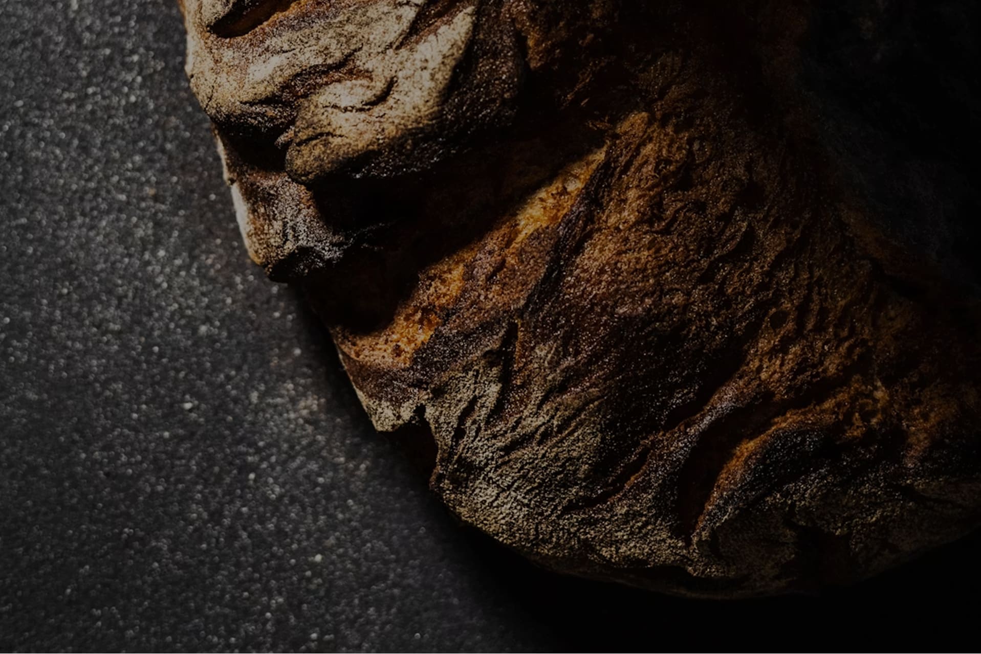 Frisch gebackenes Sauerteigbrot mit bemehlter Kruste